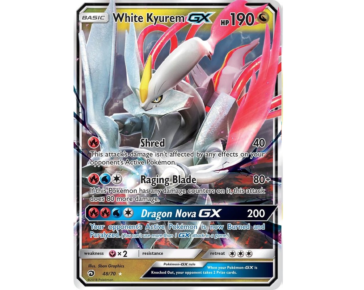 (TCG) – White Kyurem GX – 48/70 (TCG) – White Kyurem GX – 48/70