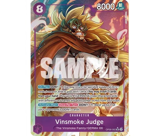 (TCG) – Vinsmoke Judge – (Alternate Art) – OP06-062 (TCG) – Vinsmoke Judge – (Alternate Art) – OP06-062