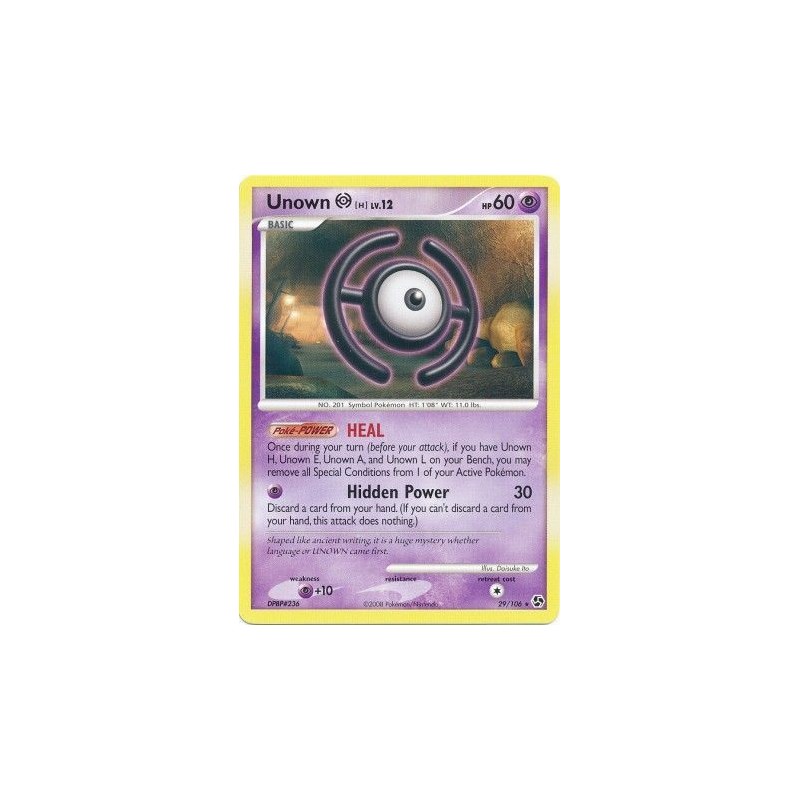(TCG) – Unown H – 29/106