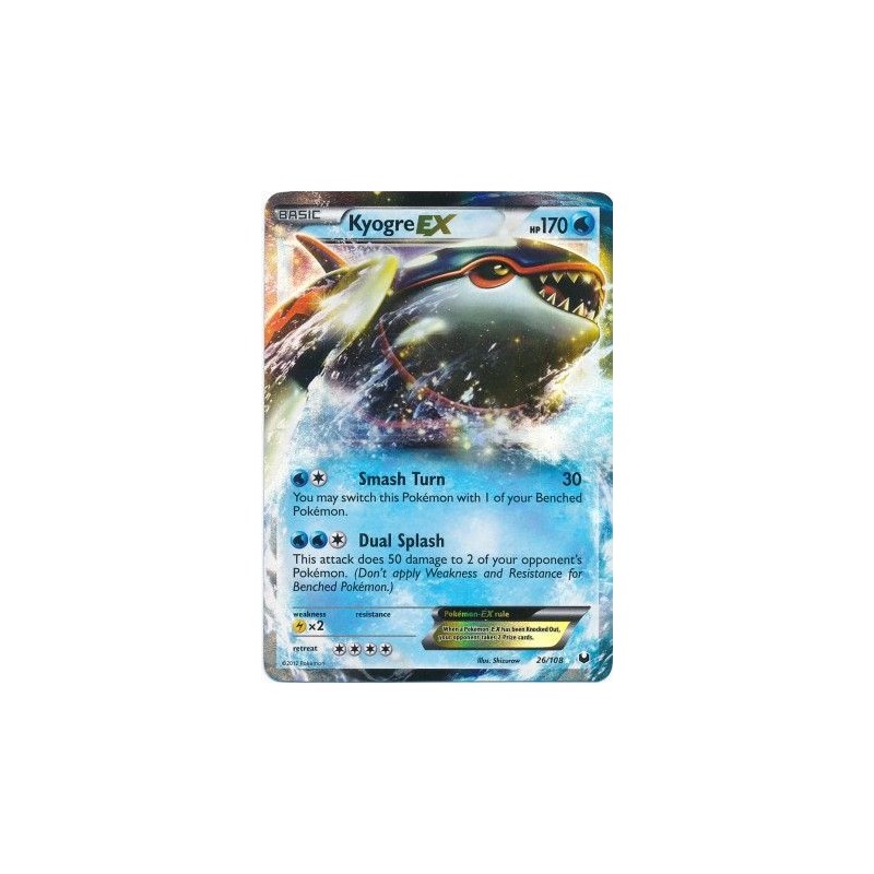 (TCG) – Kyogre EX – 26/108 – *M/P*