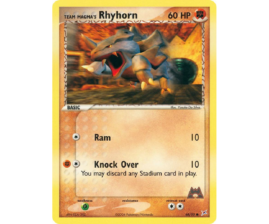 (TCG) – TEAM MAGMA’S Rhyhorn – 68/95 (TCG) – TEAM MAGMA’S Rhyhorn – 68/95