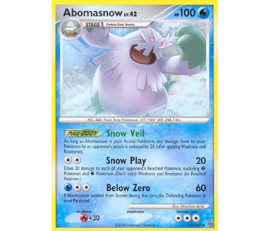 (TCG) – Abomasnow Lv. 42 – 12/100 (TCG) – Abomasnow Lv. 42 – 12/100