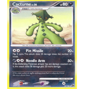 (TCG) – Cacturne Lv.36 – 34/106