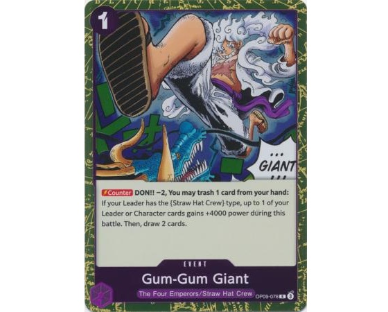 (TCG) – Gum-Gum Giant – Rare Foil – OP09-078 (TCG) – Gum-Gum Giant – Rare Foil – OP09-078