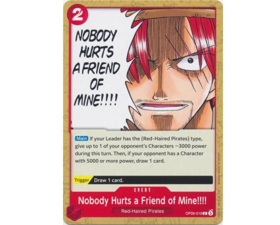 (TCG) – Nobody Hurts a Friend of Mine!!!! – OP09-019 (TCG) – Nobody Hurts a Friend of Mine!!!! – OP09-019